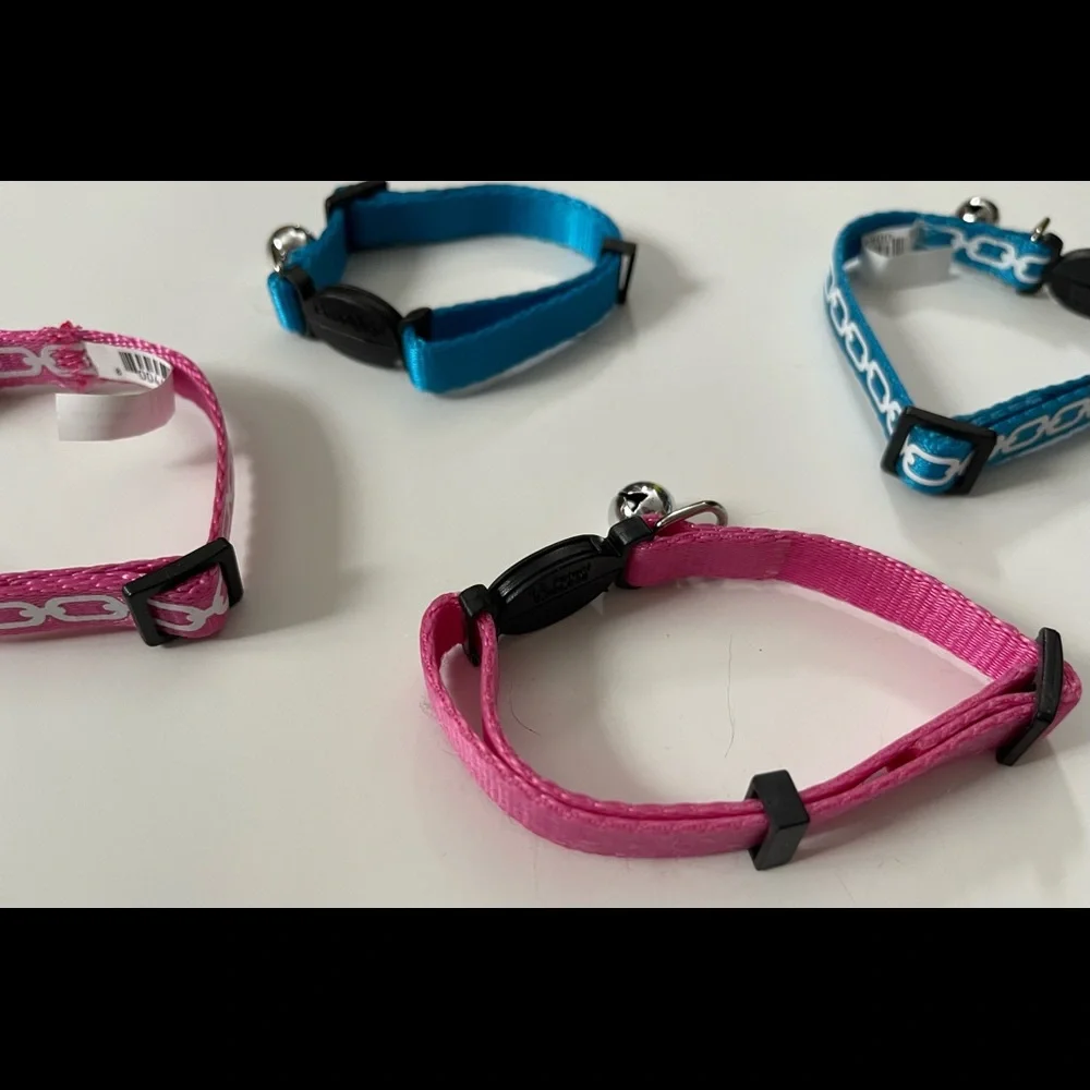🆕 [Good2Go] Blue and Pink Adjustable Cat Collars [Set of 4] 🐾💙💙💗💗